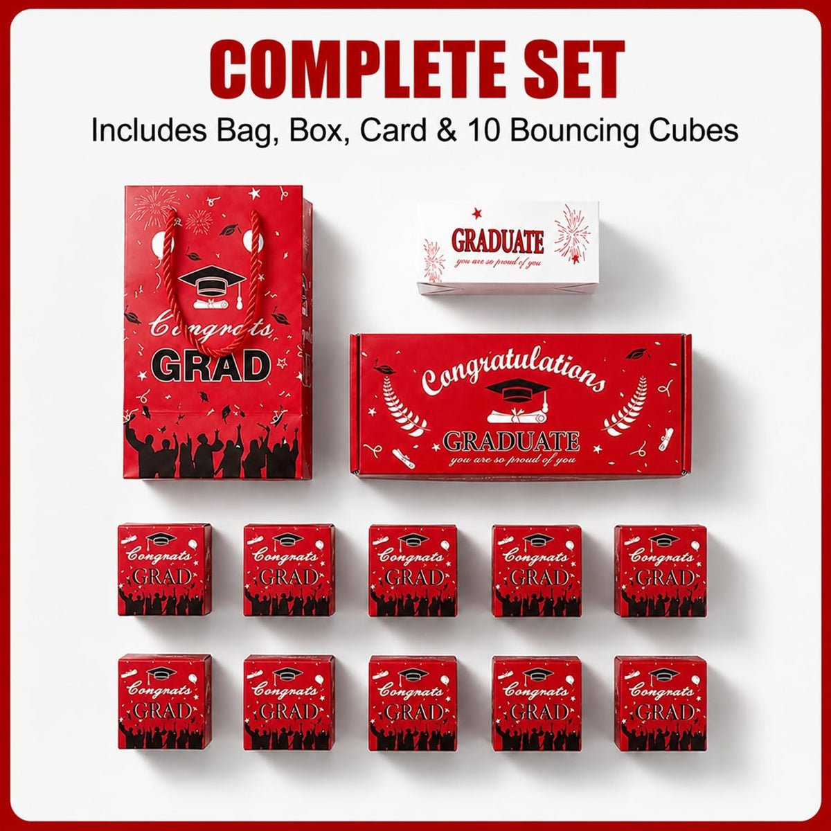 2026 Graduation Pop-Up Surprise Gift Box – Red or Blue