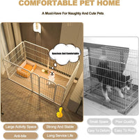 6-Panel Foldable Metal Dog Playpen with Door – 120 × 60 × 60 cm