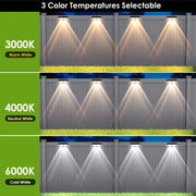 8-Pack Solar Fence Lights – 3 Colour Temperatures