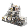 Readaeer Makeup Cosmetic Organizer Storage Drawers Display Boxes Case with 12 Drawers (Black)