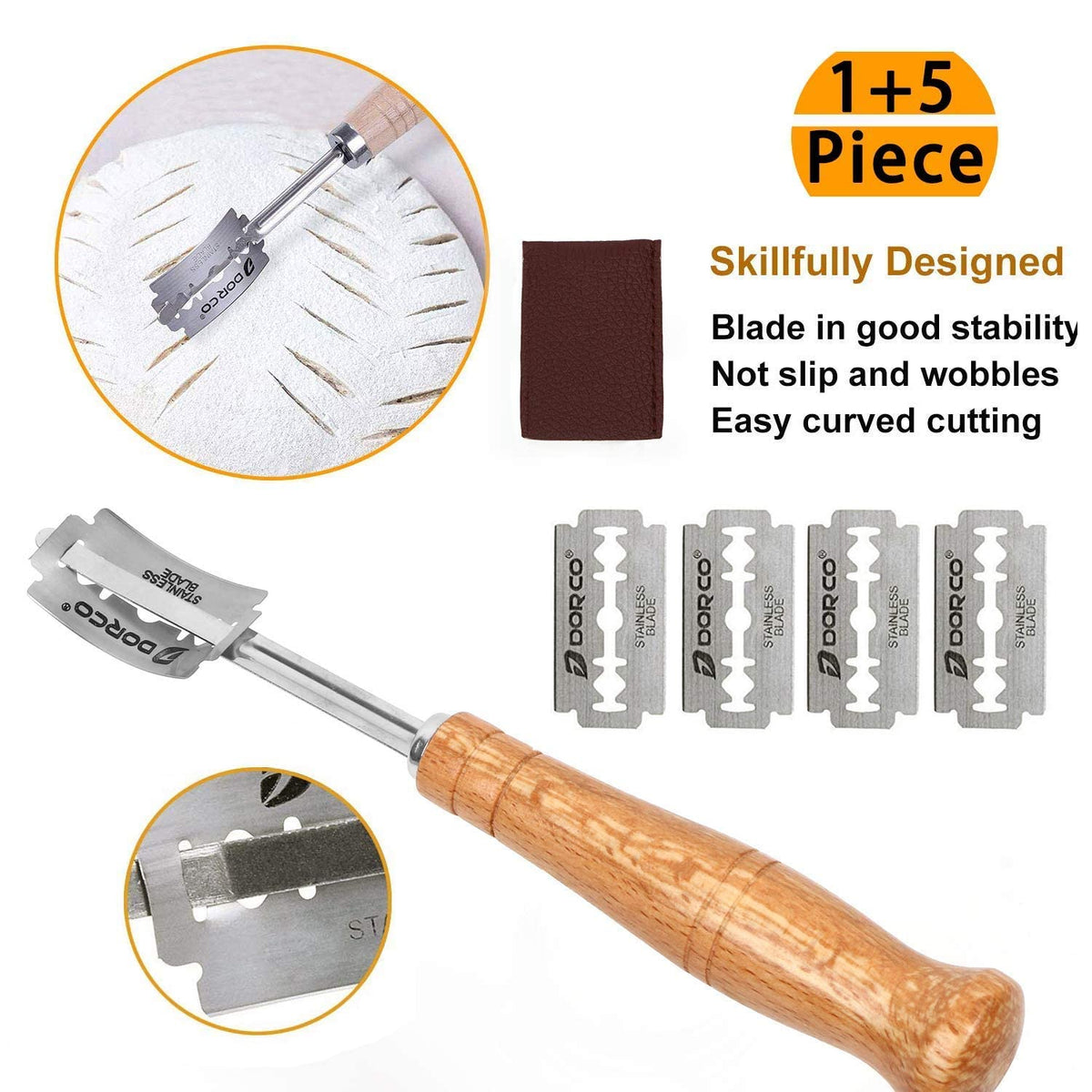 9-Inch Round Banneton Bread-Proofing Set with Lame & Tools