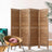 Artiss 4 Panel Room Divider, Folding Wooden Privacy Portable Screen Shelf Dividers Partition Wall Screens Home Pet Child Indoor Balcony Bedroom Furniture, Separator Water-Resistant Brown