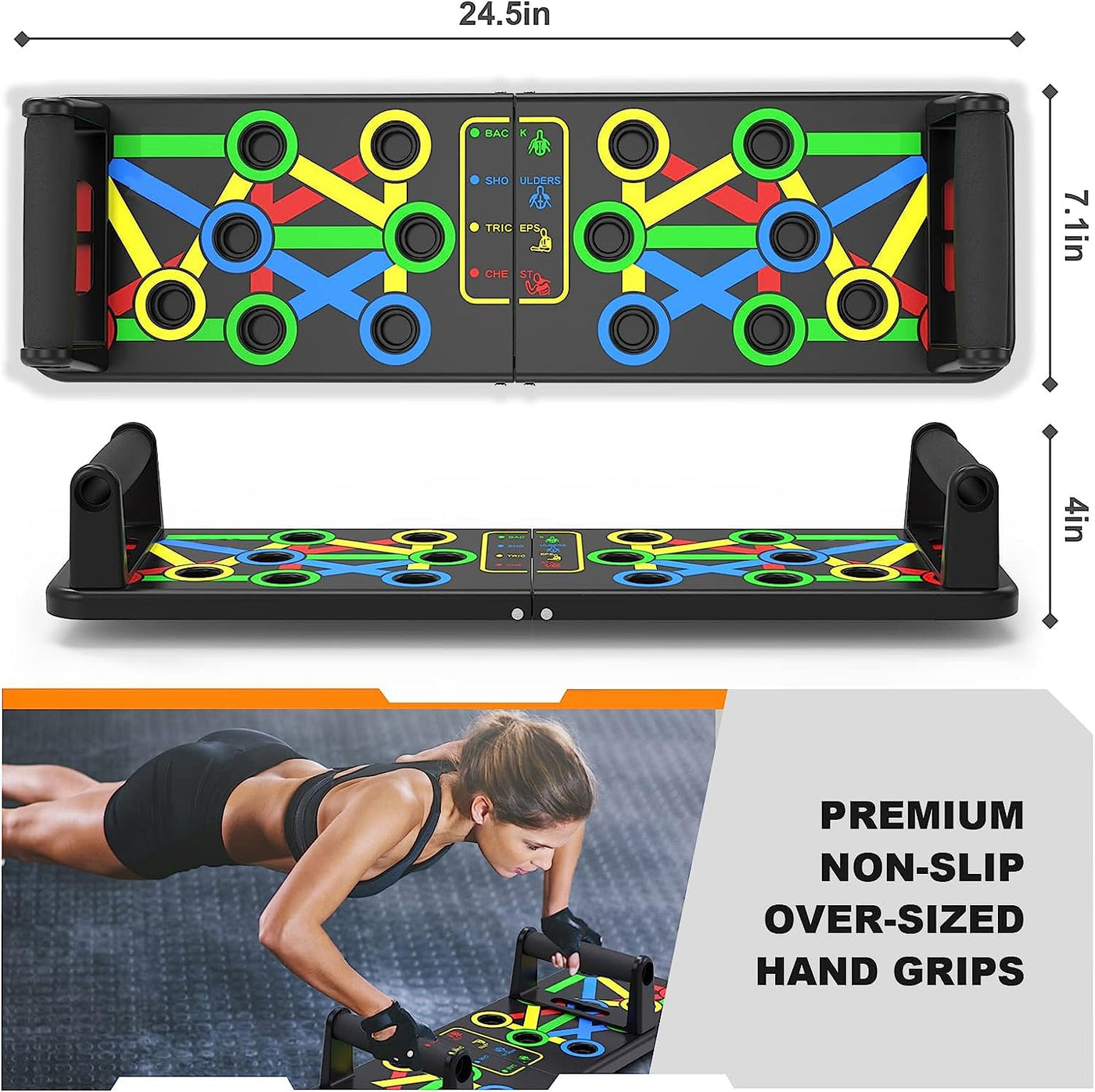 Foldable 14-in-1 Push-Up Board