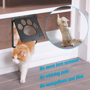 Black Lockable Magnetic Pet Flap for Screens – 20.3 × 25.4 cm