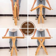 Foldable Solid-Wood Table – 100 × 60 cm