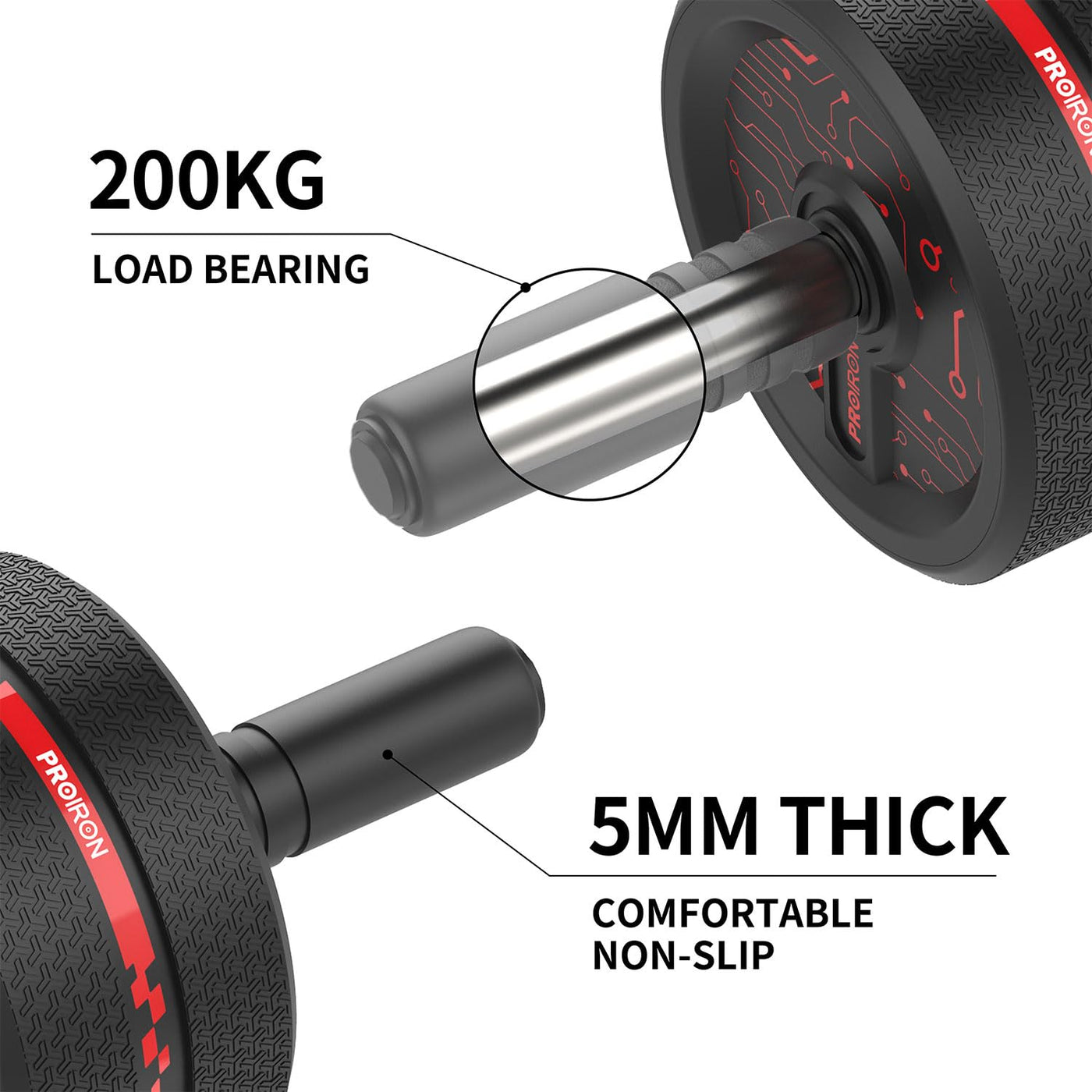 Ab Roller Wheel with Knee Pad