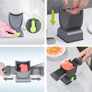 Manual Fresh-Meat Slicer & Cleaver Set – Black