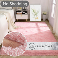 Large Area Rugs for Living Room, Ultra Soft Indoor Modern Fluffy Bedroom Carpets, Washable Furry Throw Rugs Area Carpets for Children Bedroom Home Decor Nursery Rug (Pink, 80 x 160 CM)