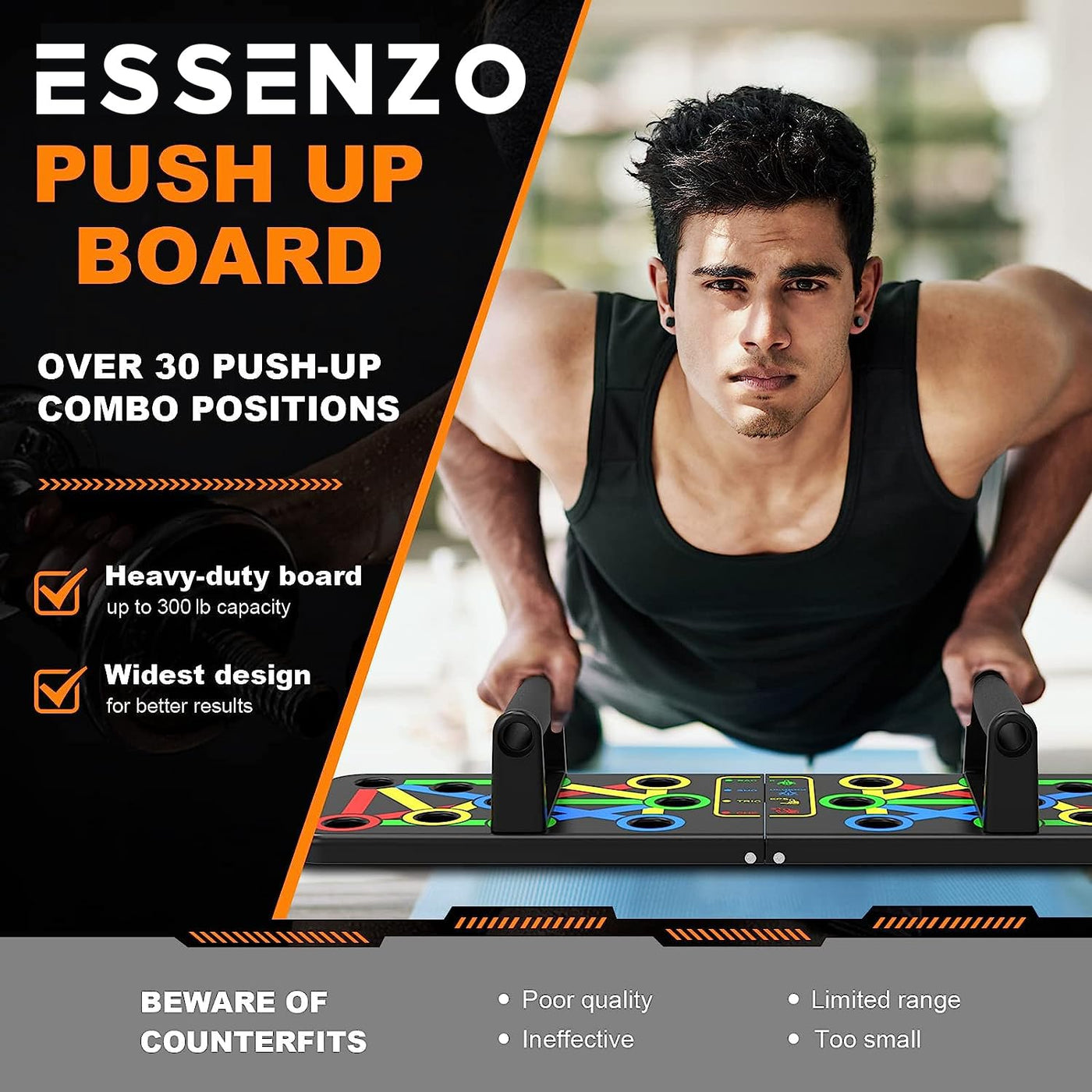 Foldable 14-in-1 Push-Up Board