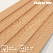 122 × 16 cm WPC Slat Wall Panels – 16 Pack, 2 Finishes