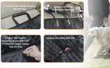 Dog Car Seat Cover for Back Seat Cover for Kids ISOFIX,Non Stick Fur Rear Seat Protector for Pet,Nonslip Waterproof Durable Interior Backseat Covers for Auto Van SUV(Large,Black)
