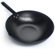31.8 cm Flat-Bottom Carbon-Steel Wok with Lid & Spatula