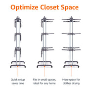 173 cm Clothes-Drying Tower with 6 Foldable Wings