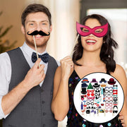 58-Piece Party Photo-Booth Prop Set