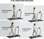 3-in-1 Under-Desk Walking Pad with 12% Incline