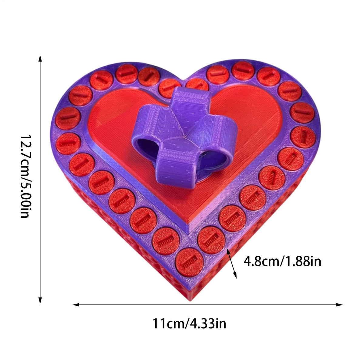 Screw-Closed Heart-Shaped Prank Gift Box
