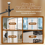 No-Drill Floor to Ceiling Room Divider, Adjustable Tension Rod Partition for Bedroom, Living Room or Studio (Black, Single Rod)