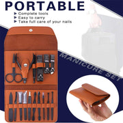 16-Piece Stainless-Steel Manicure & Grooming Set with Case