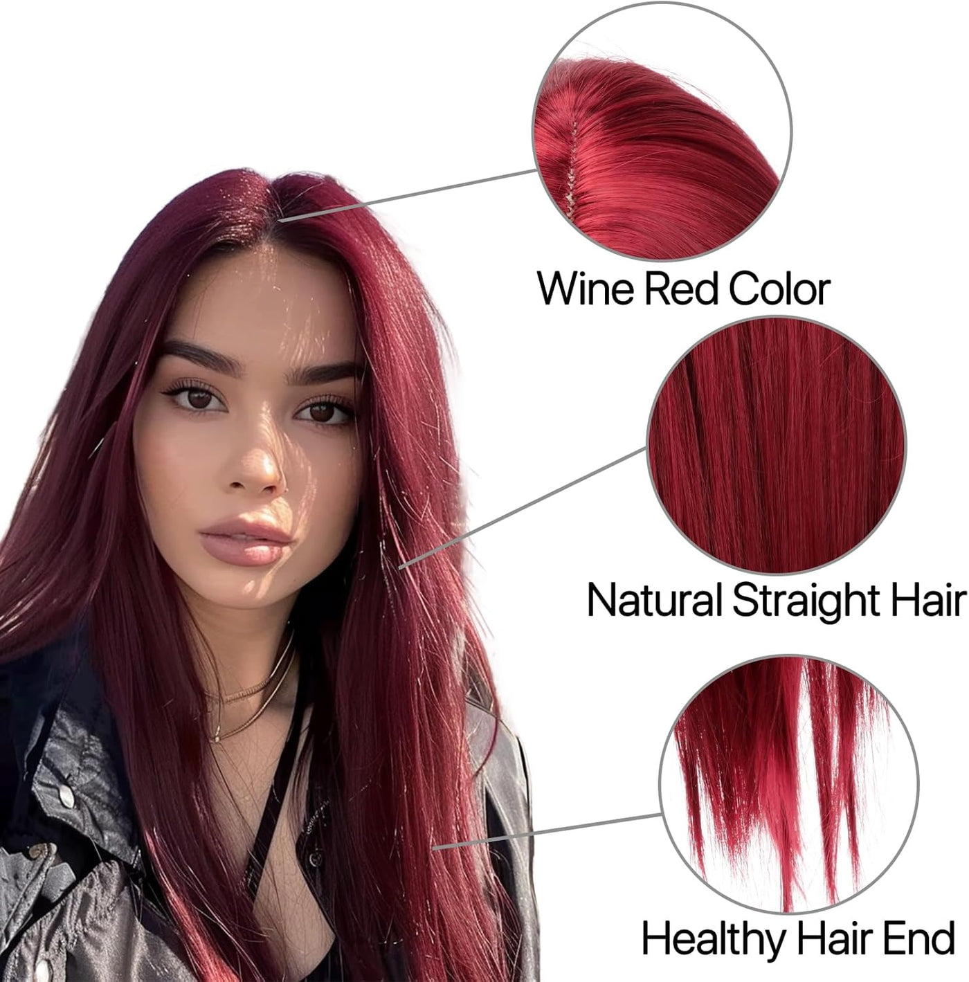 28-Inch Long Straight Synthetic Wig – Multiple Colours
