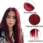 28-Inch Long Straight Synthetic Wig – Multiple Colours