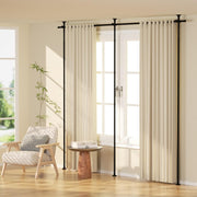 71–290 cm Double-Post Tension Room Divider Rod – Black