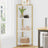Hzuaneri Corner Shelf Stand, Corner Bookshelf, Storage Standing Shelf Unit with Metal Frame, Plant Stand, Corner Bookcase for Living Room, Home Office, Bedroom, Black CS06006B