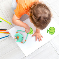 Drawing Robot for Kids-Drawing Robot with 100 Word Cards, Smart Voice Interactive Robot Drawing Toy, Drawing Interactive Montessori Educational Robot, Voice Ages 5+