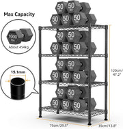 454 kg 4-Tier Heavy-Duty Wire Shelving – Chrome