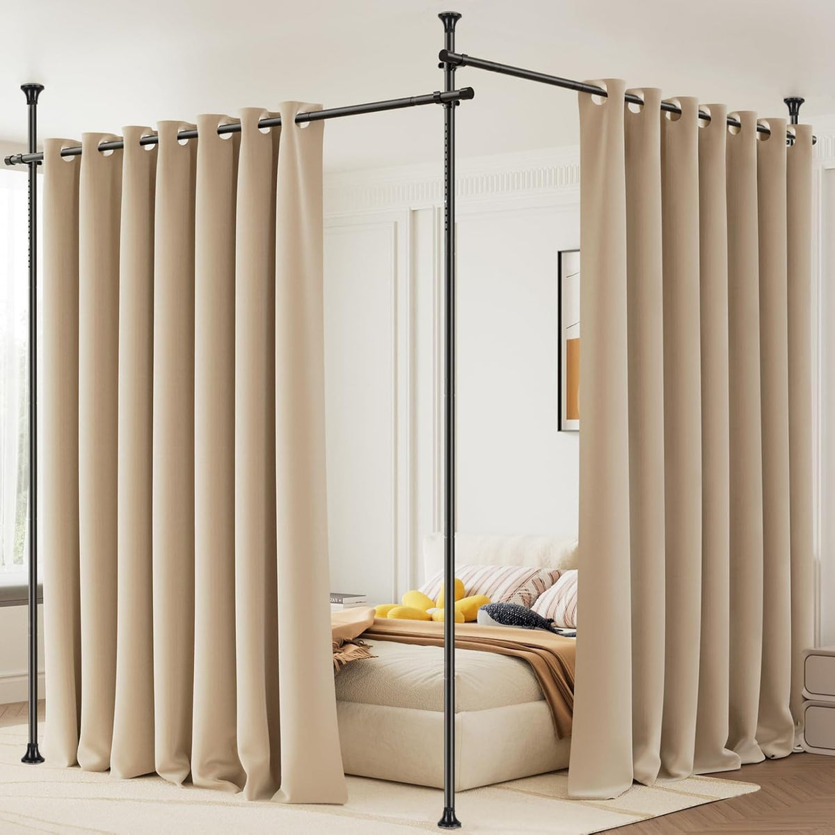 122–305 cm No-Drill Tension Room Divider Rod – 3 Options