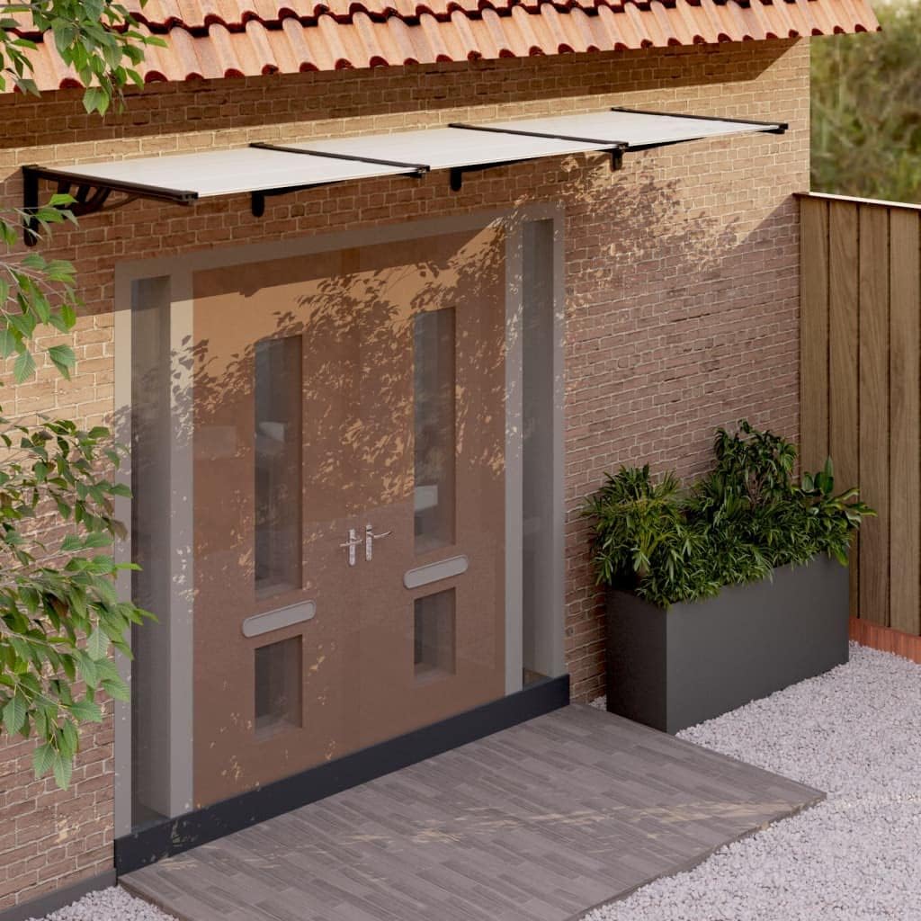 90 cm-Deep Polycarbonate Door & Window Canopy – 3 Finishes