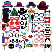 58-Piece Party Photo-Booth Prop Set