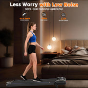 3-in-1 Foldable Walking Pad Treadmill with Handle & 9% Incline – Black