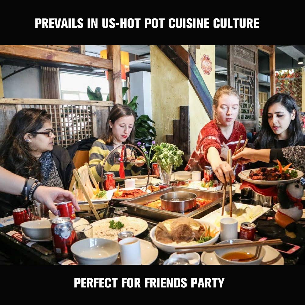 28 cm Divided Stainless-Steel Shabu-Shabu Hot Pot – 6 qt