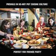 28 cm Divided Stainless-Steel Shabu-Shabu Hot Pot – 6 qt