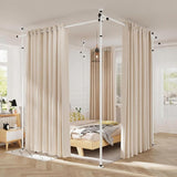 Room Divider Curtain Rods No Drill Tension Curtain Rod for Room Partition 110-305cm Height and 100-180cm Width Room Dividers for Bedroom Home Office
