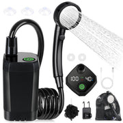 Portable Shower for Camping, [6000mAh Long-Lasting] Spopal Rechargeable Camping Shower with Shower Head, Intelligent LED Display, Electric Shower Pump for Camping, Hiking, Travel, Car & Pet Clean