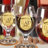 Yalucky Personalised Gifts Dad Beer Glasses Presents for Dad Gifts from Daughter Son Father's Day Daddy Gifts Christmas Birthday Gifts for Men Dad Birthday Gifts Mens Gift Set