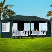 3 × 6 m Green Marquee Gazebo with 4 Window Walls