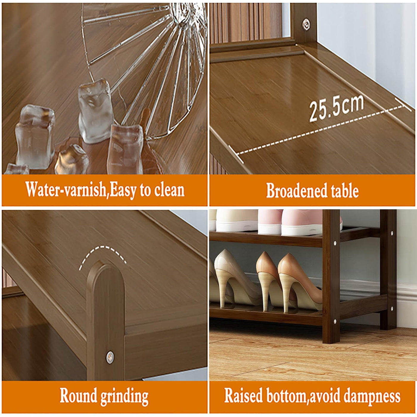 2-in-1 Hall Tree with Shoe Rack, 10 Hooks & 5 Shelves