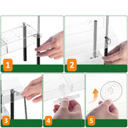 Clear Window Bird Feeder with Suction Cups & Water Tray