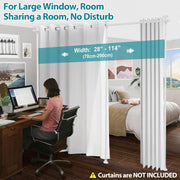 No-Drill Floor-to-Ceiling Curtain Divider Frame – Black or White