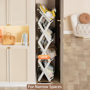 4-Tier Foldable Shoe Rack – 10–12 Pairs, Brown