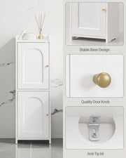 75 cm Narrow Two-Door Bathroom Storage Cabinet