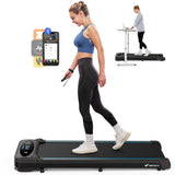 MERACH Walking Pad Treadmill,Under Desk Treadmills for Home & Office,Walking Pad Portable Walk Pad with Max 3.8MPH 40 dB,2 in 1 Quiet Portable Mini Treadmill with Remote Control, APP,LED