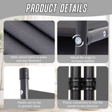 Grey Portable Room Divider, 3 Panel Freestanding Office Dividers, Folding Partition Privacy Wall Screen for Separation, 260 * 50 * 180Cm