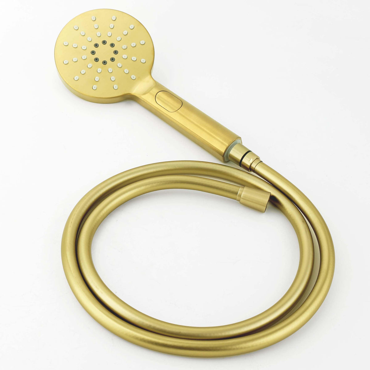 Round Brushed-Gold Twin Shower Rail Set