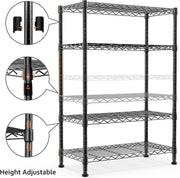 454 kg 4-Tier Heavy-Duty Wire Shelving – Chrome