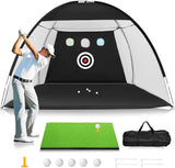 300 * 210 * 180Cm Golf Practice Net, Golf Training Net for Backyard Chipping Driving, Garage, Outdoor/Indoor