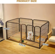 6-Panel Foldable Metal Dog Playpen with Door – 120 × 60 × 60 cm