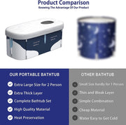 140 cm Extra-Large Foldable Soaking Bathtub with Cover